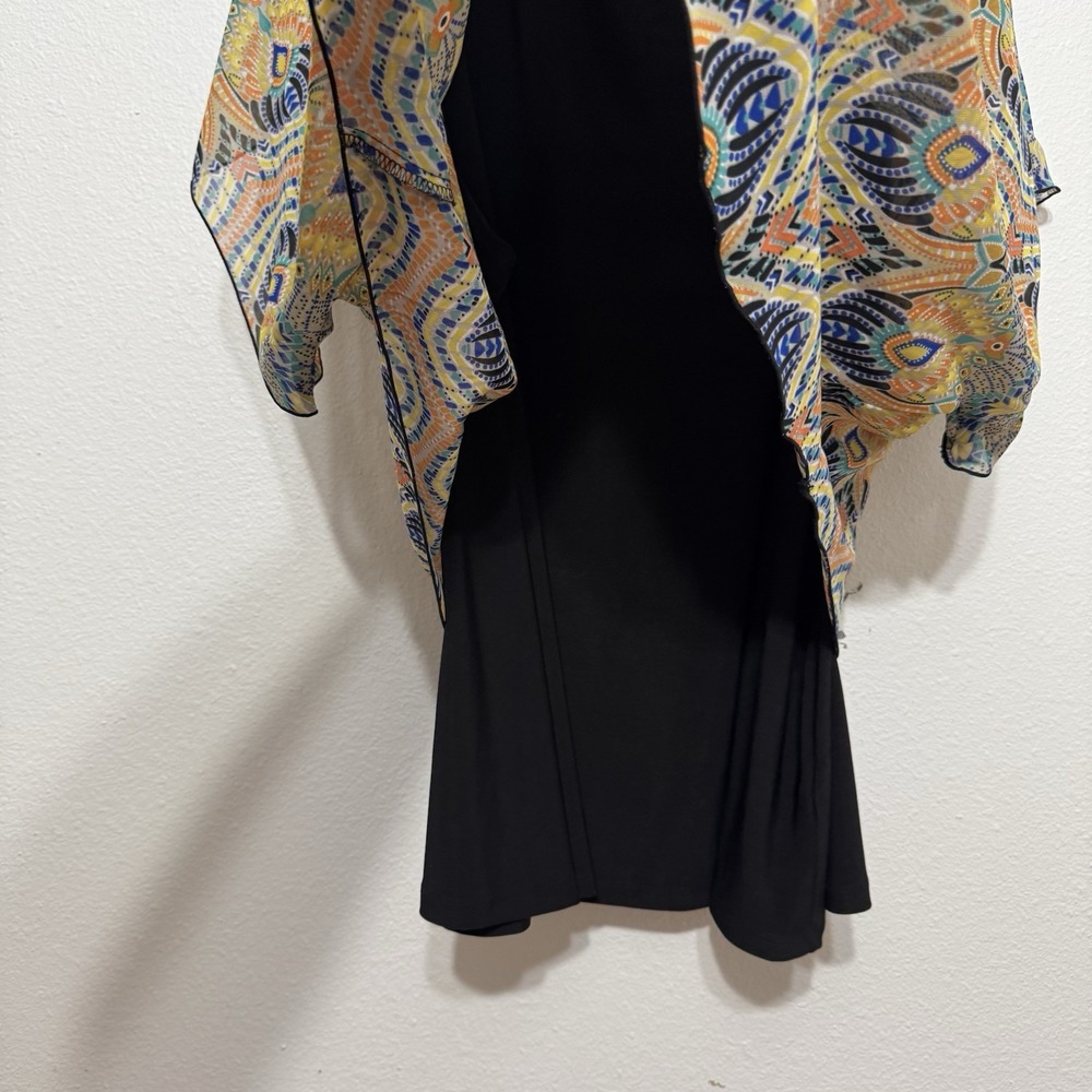 Cato Colorful Peacock Pattern Chiffon‎ Slimming Blouse Womens Size 22 / 24W - Picture 3 of 7